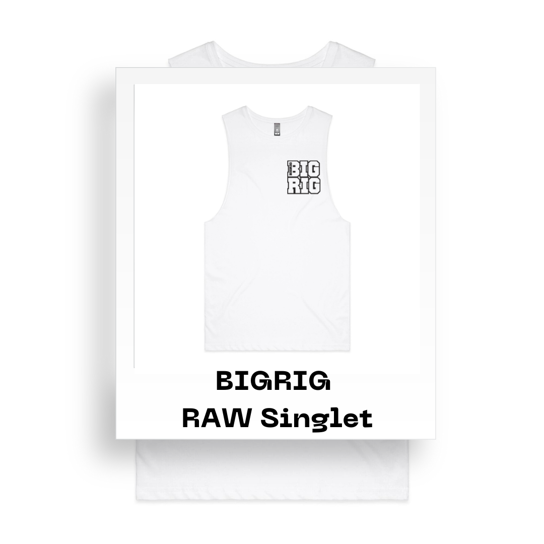 BIGRIG Raw Singlet - White