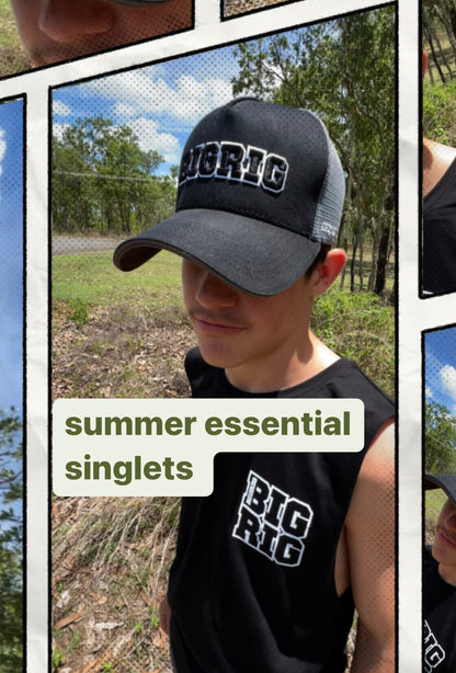 BIGRIG Raw Singlet - Black